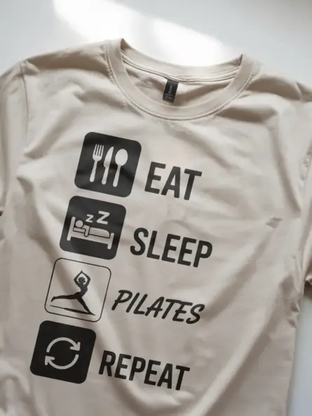 Motivational Eat Sleep Pilates T-Shirt for Instructors & Pilates Lovers - Image 8