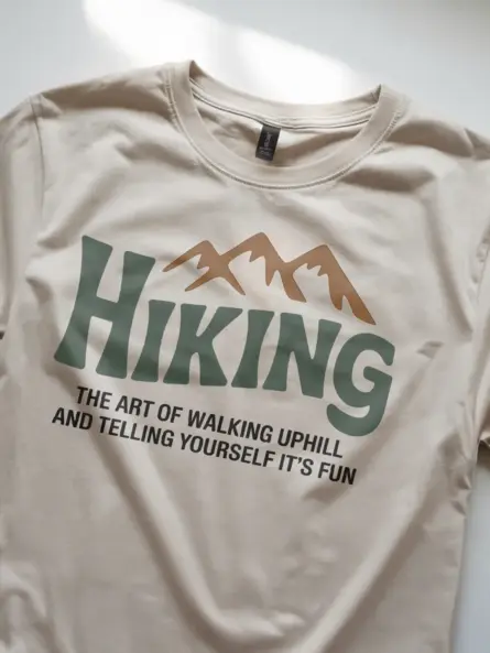 Funny Hiking T-Shirt for Outdoor Lovers – The Art of Walking Uphill - Image 8