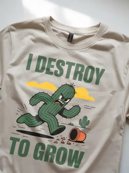 Growth Mindset Cactus T-Shirt for Mental Health Advocates - Image 8