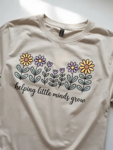Helping Little Minds Grow Preschool Teacher Shirt – Floral Gift Tee - Image 8