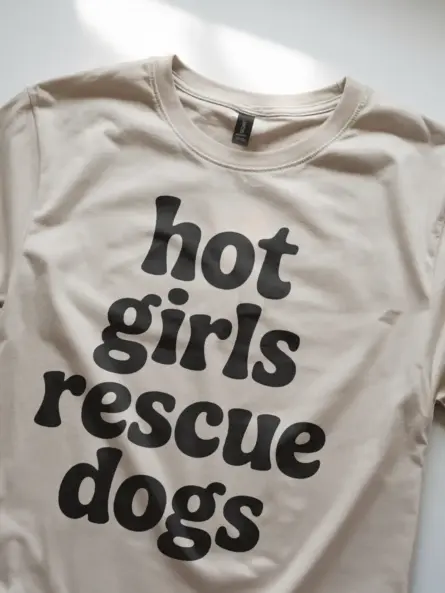 Rescue Dog Mom Shirt – Funny Hot Girls Rescue Dogs Minimalist Tee - Image 9