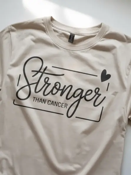 Stronger Than Cancer Shirt – Minimalist Motivation Tee - Image 8
