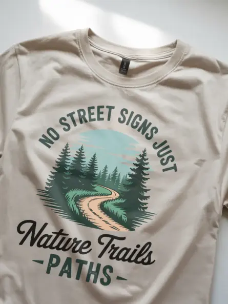 Vintage Nature Trail T-Shirt for Outdoor Explorers - Image 8