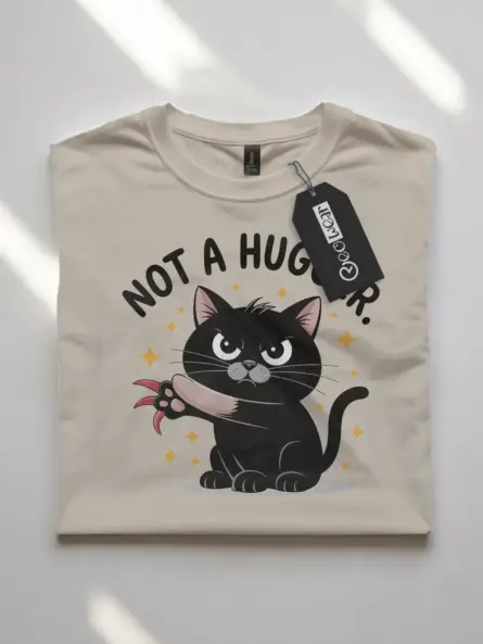 shirt – natural not a hugger cat tee