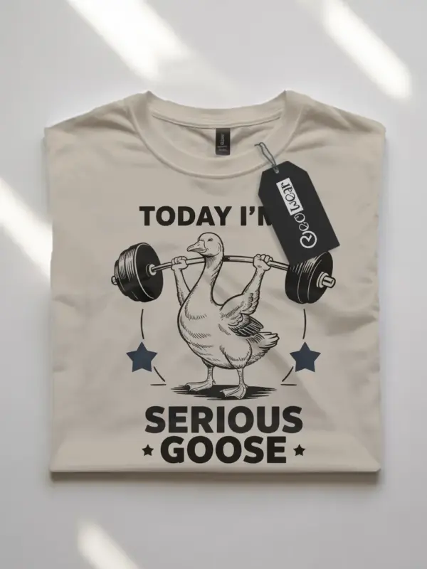 natural. Shirt - Animal Barbell Illustration - funny vintage gym t-shirt