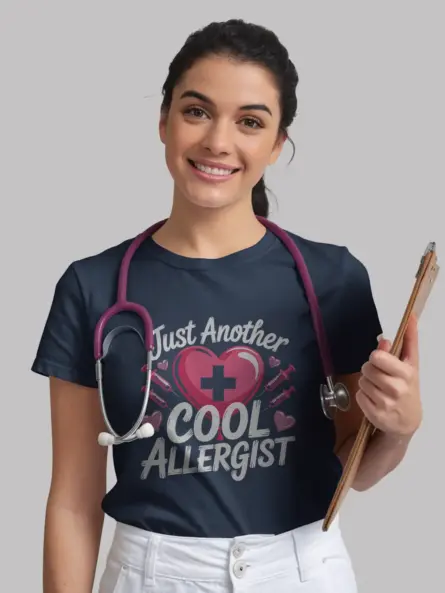 Navy Lifestyle Cool Allergist T-Shirt for Healthcare Workers