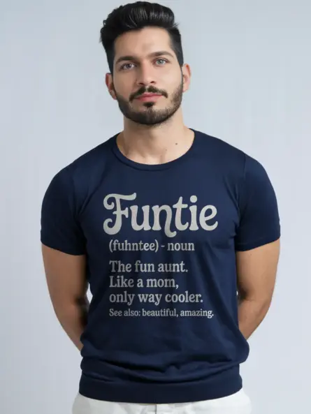 Navy funtie shirt fun aunt t-shirt gift