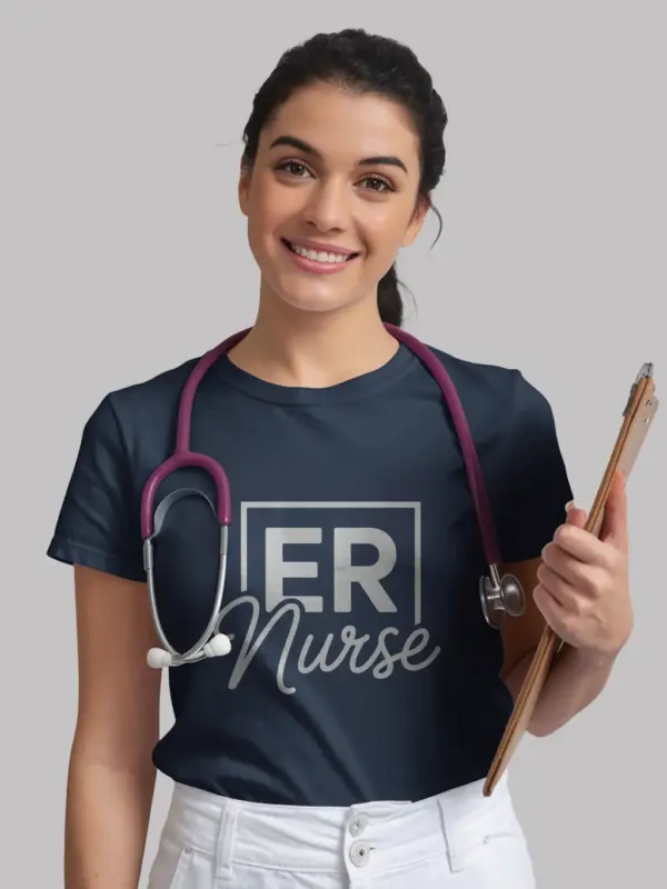 Navy Lifestyle Night Shift ER Nurse Shirt for Students