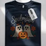 navy lifestyle photo – Halloween matching shirt idea – ghost couple t-shirt