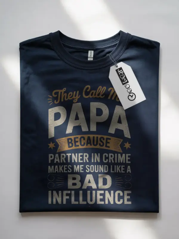 Navy – They Call Me Papa – funny papa t-shirt for dads