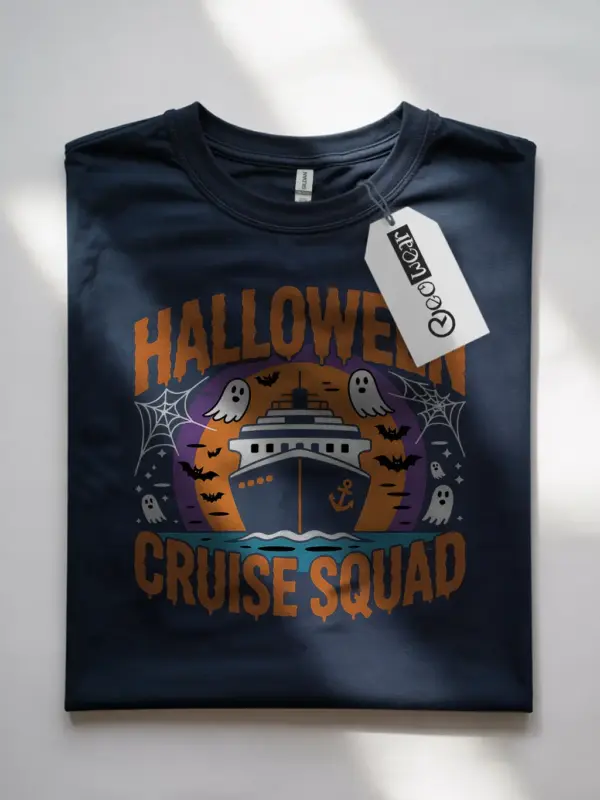 Navy Halloween Cruise Squad T-Shirt Front – halloween cruise squad t-shirt