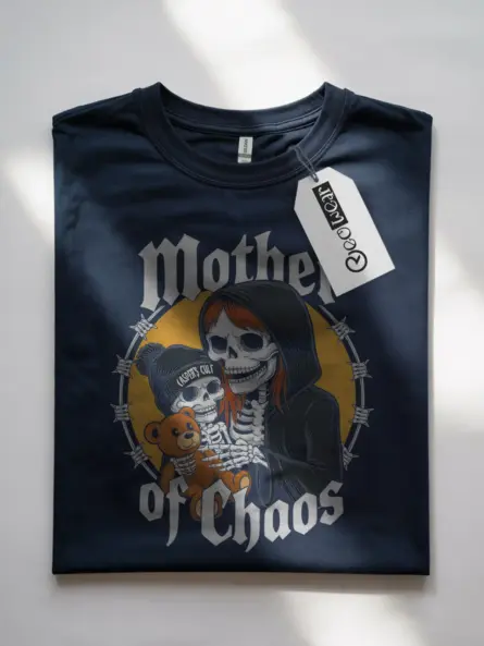 Mother of Chaos Gothic Mom Skeleton T-Shirt - Image 7