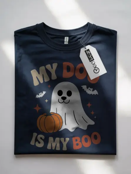 My Dog Is My Boo Halloween Ghost Dog T-Shirt - Image 7