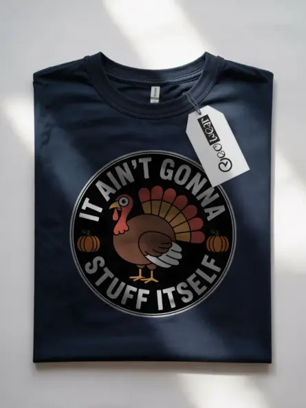 Ain’t Gonna Stuff Itself Shirt – Bold and Funny Turkey Tee - Image 7