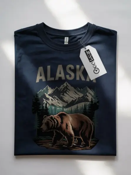 Alaska Grizzly Bear T-Shirt for Wilderness Adventure - Image 7