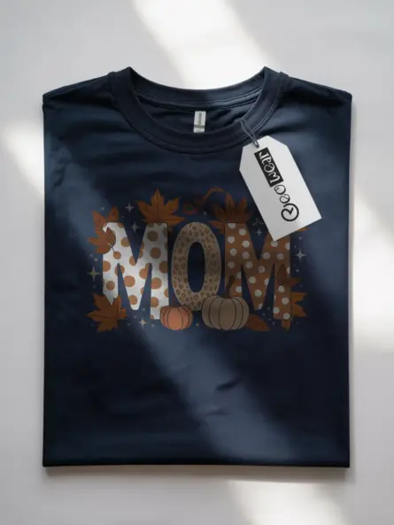 Autumn Mom Shirt – Cozy Fall T-Shirt with Pumpkin and Leopard Print - Image 7