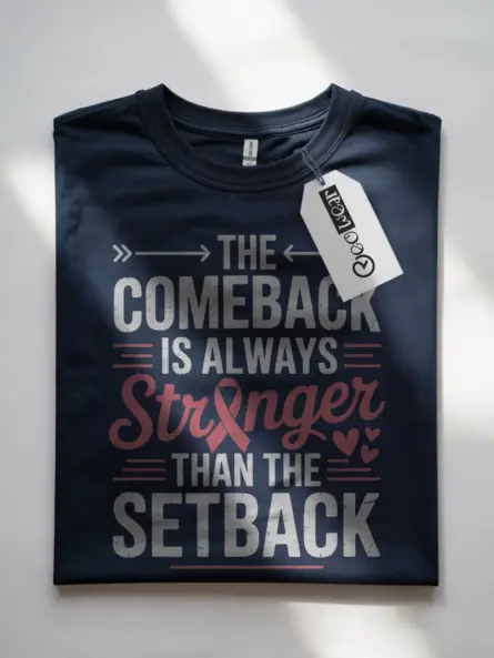 Empowering Breast Cancer Comeback Shirt – October Awareness Tee - Image 7