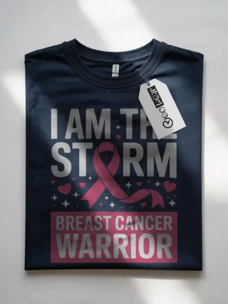 Empowering Breast Cancer Warrior Shirt – I Am The Storm Tee for Survivors - Image 7