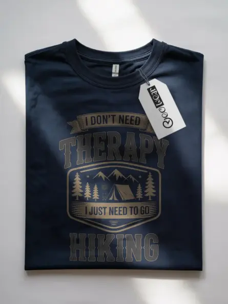 Vintage Camping Therapy Shirt – Funny Outdoors Hiking Tee - Image 7