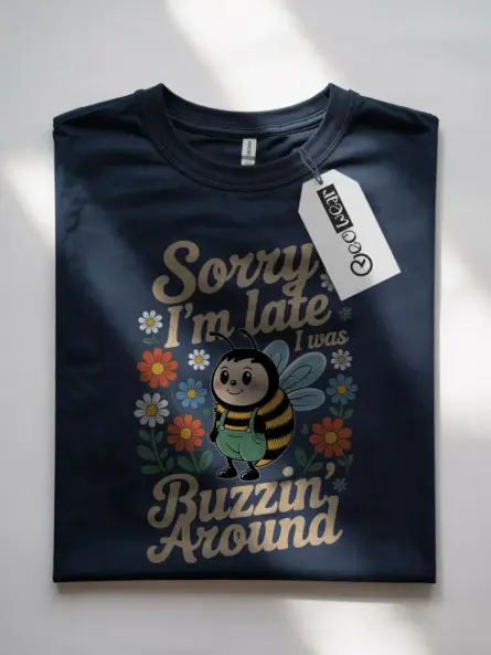 Cute Bee Retro T-Shirt for Women – Buzzin’ Around Design - Image 7