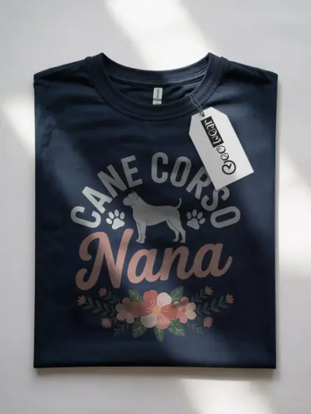 Adorable Dog Nana Shirt – Floral Cane Corso Grandma Tee - Image 7