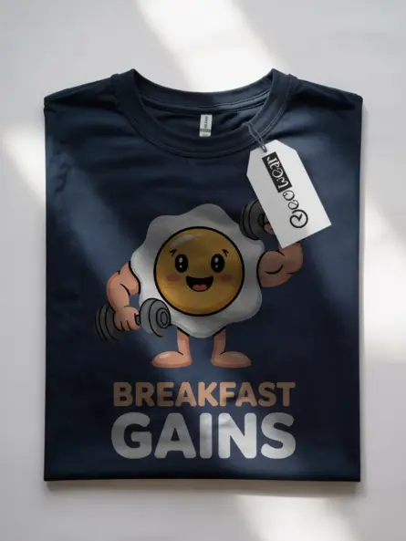 Funny Breakfast Gym Shirt – Protein-Powered Tee for Fitness Fans - Image 7