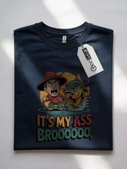 Funny Fishing Shirt – Bold Cartoon Meme Tee for Anglers with Humor - Image 7