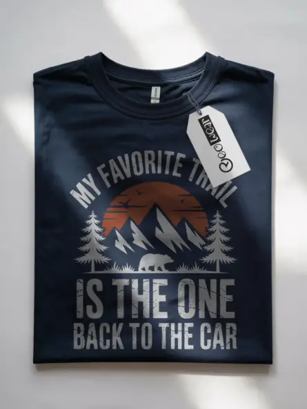 Hilarious Funny Hiking Trail Shirt – Vintage Nature Tee - Image 7