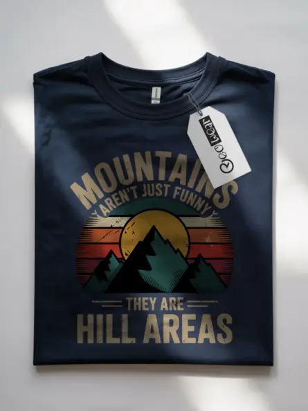 Funny Mountain Pun T-Shirt – Hill Areas Retro Hiking Tee - Image 7