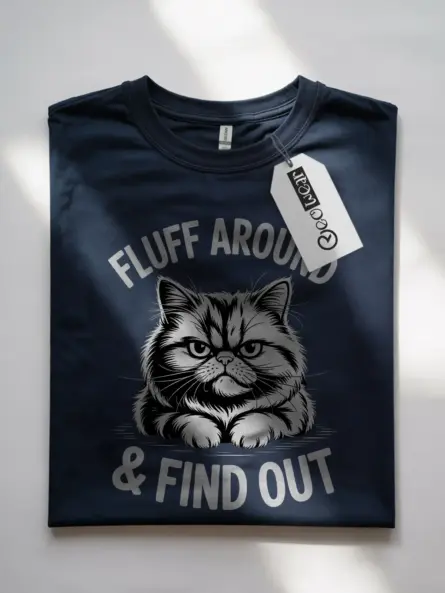 Grumpy Cat Shirt – Bold Funny Tee with Fluff Around & Find Out Attitude - Image 7