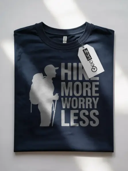 Hike More Worry Less T-Shirt for Outdoor Adventure Lovers - Image 7