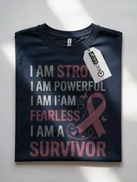 I Am Strong I Am Powerful Shirt – Fearless Survivor Motivation Tee - Image 7