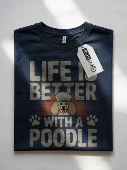 Life Is Better With a Poodle Shirt – Vintage Dog Mom Tee - Image 7