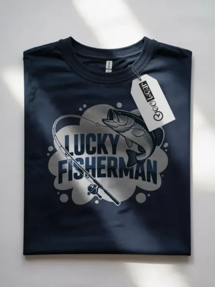 Lucky Fishing Shirt – Bold Logo Tee for Charter Crews & Bait Shop Staff - Image 7
