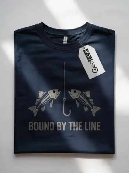 Bold Minimalist Fishing T Shirt – Bound by the Line Tee - Image 7