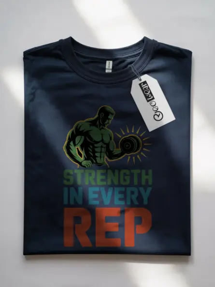 Powerful Motivational Gym Shirt – Strength in Every Rep Tee for Lifters - Image 7