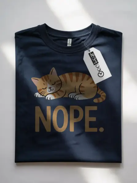 Not Today Cat Shirt – Funny Lazy Orange Tabby Graphic Tee - Image 7