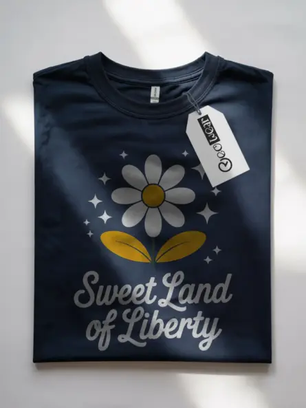 Sweet Land of Liberty T-Shirt with Daisy & Stars - Image 7