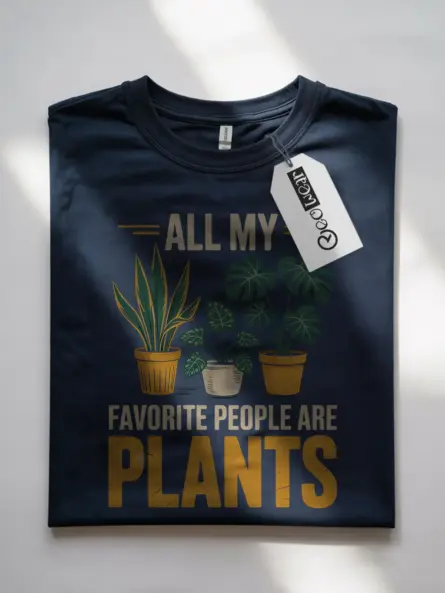Vintage Plant Parent T-Shirt All My Favorite People Are Plants - Image 7