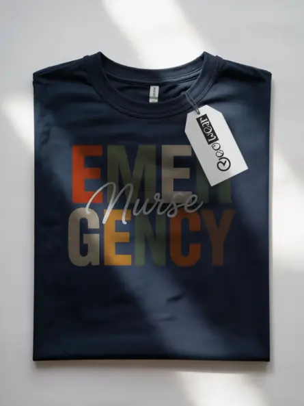 navy emergency nurse shirt front view critical care design