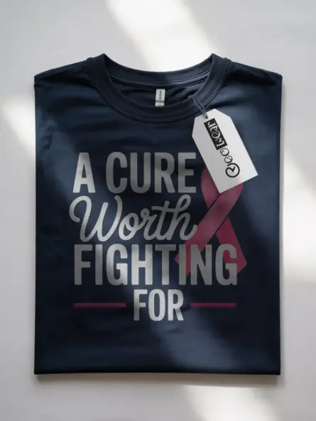 A Cure Worth Fighting For Shirt – Bold Pink Ribbon Awareness Tee - Image 7