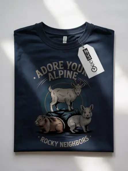 Adore Your Alpine Rocky Neighbors Alpine Animal T-Shirt - Image 7
