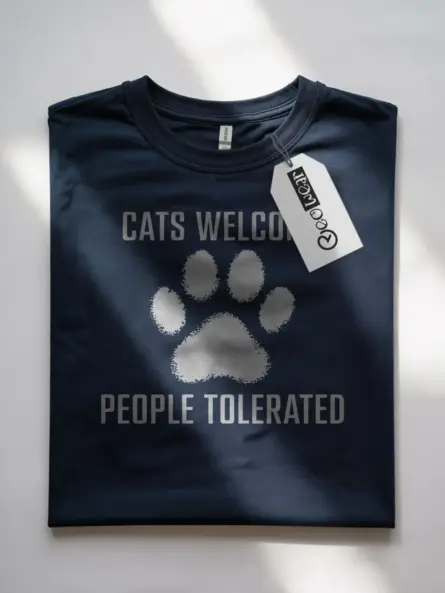Antisocial Cat Mom Shirt – Cats Welcome Funny Tee - Image 10