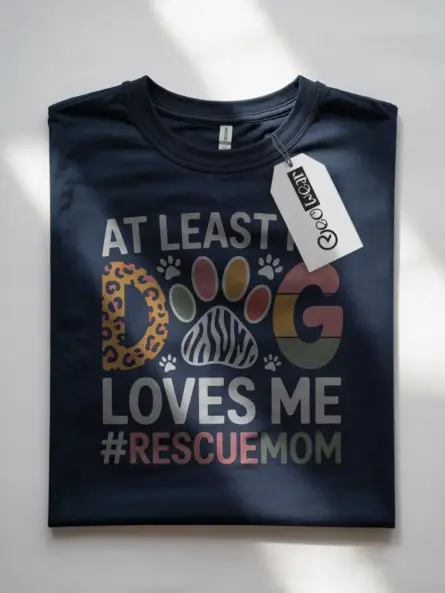 Bold Rescue Dog Mom Shirt – Funny & Stylish Leopard Print Tee - Image 7