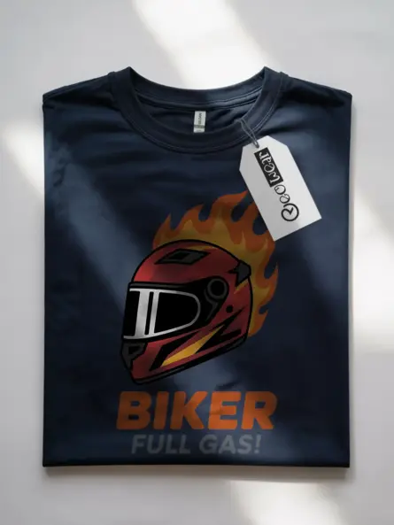 Explosive Biker Flame T Shirt – Full Gas Racing Style Tee - Image 7