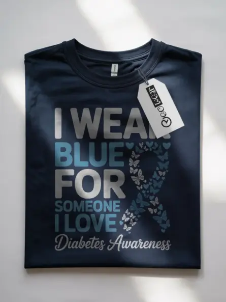 Blue Ribbon Diabetes Shirt – Support Someone You Love Today - Image 7