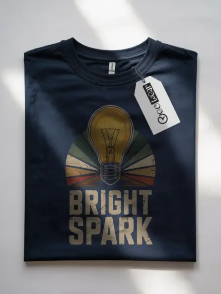 Navy Bright Spark Shirt – classic tech professional shirt, motivational science graphic