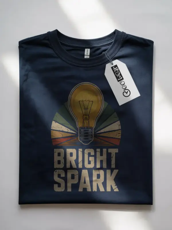 Navy Bright Spark Shirt – classic tech professional shirt, motivational science graphic
