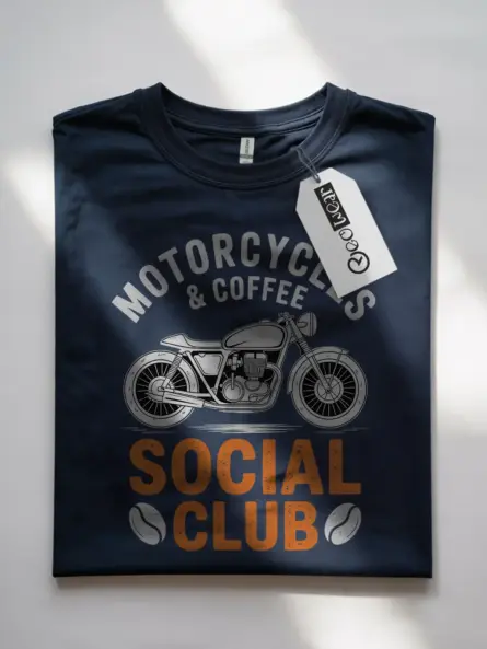 Bold Cafe Racer T-Shirt for Biker Coffee Lovers – Vintage Club Vibes - Image 7
