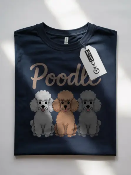 Cartoon Poodle T Shirt – Adorable Pastel Dog Lover Tee - Image 7